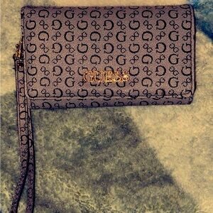 Guess Monogram Wristlet Wallet